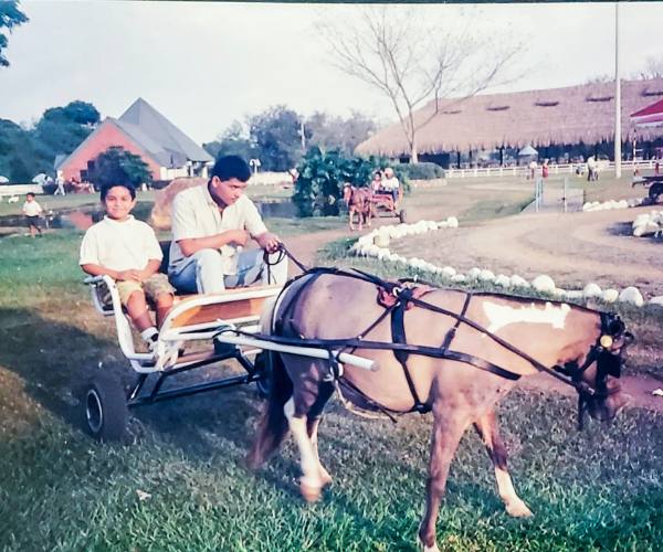 6 year-old Daniel on a horse and buggy ride in Colombia