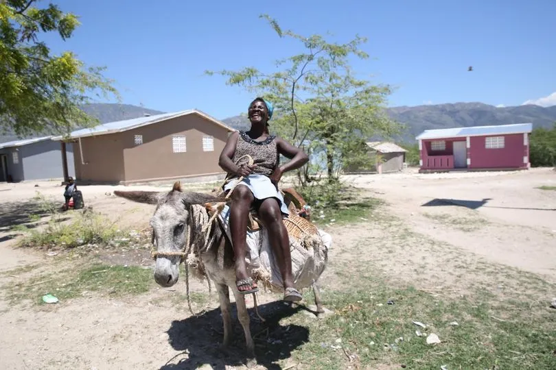 Lina on her donkey